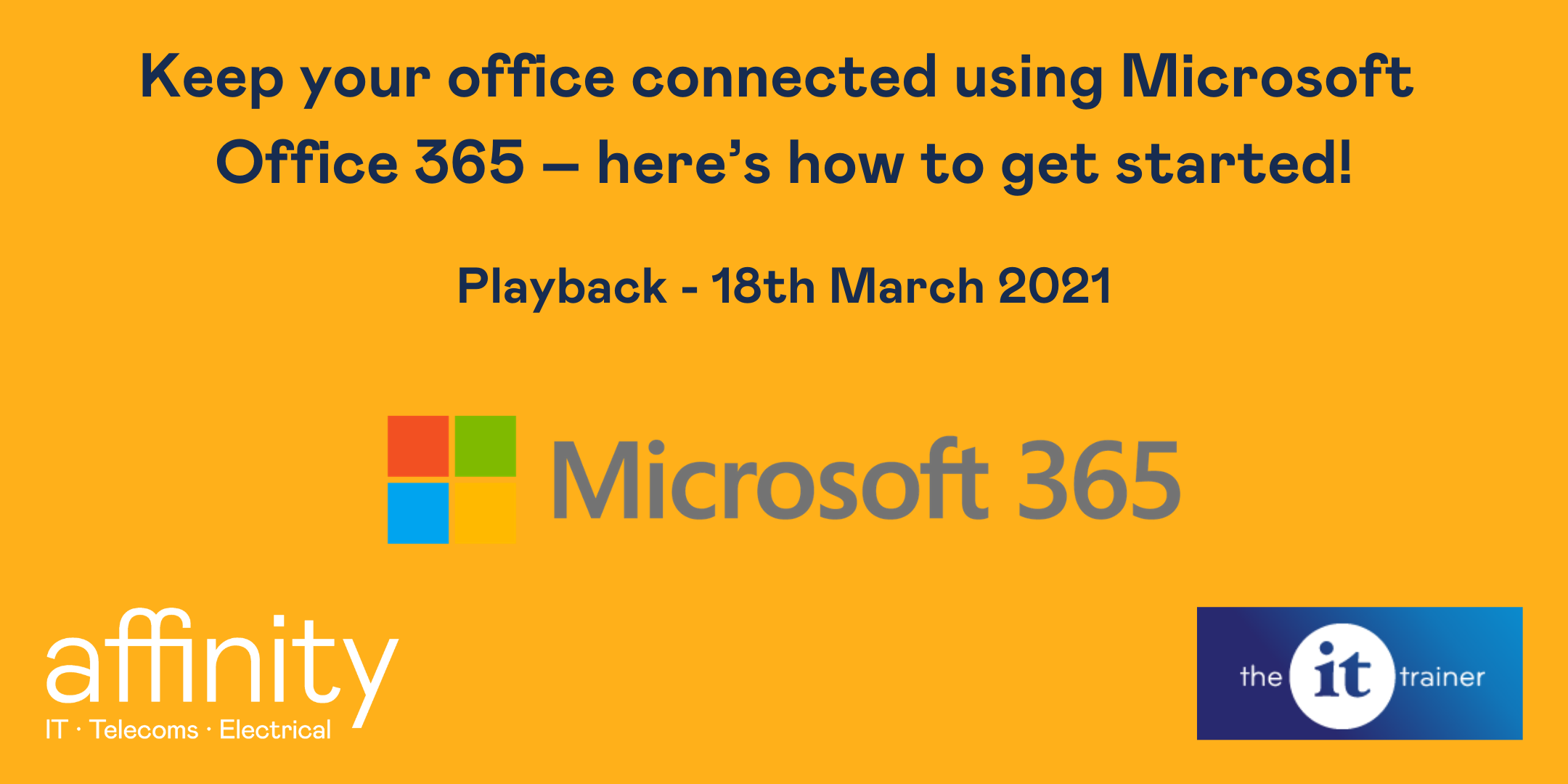 Keep your office connected using Microsoft 365 – here’s how to get started! logo
