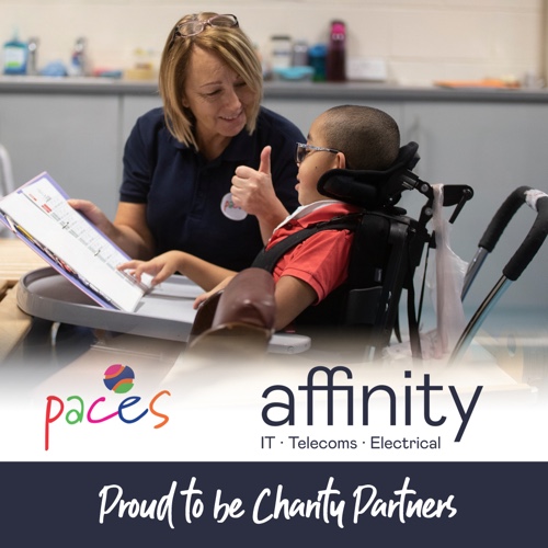 Affinity Team Up with Paces as Charity Partner logo