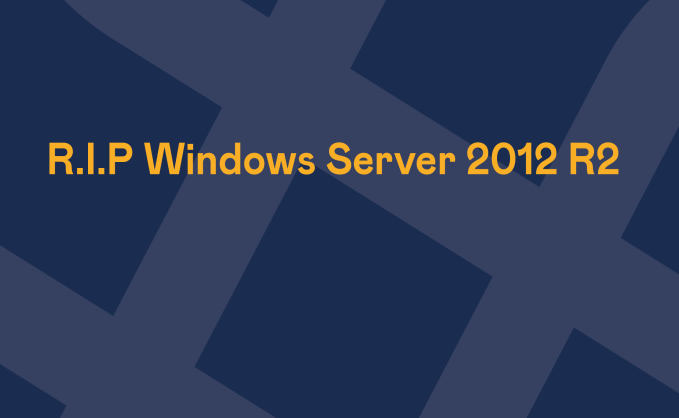 RIP Windows 2012